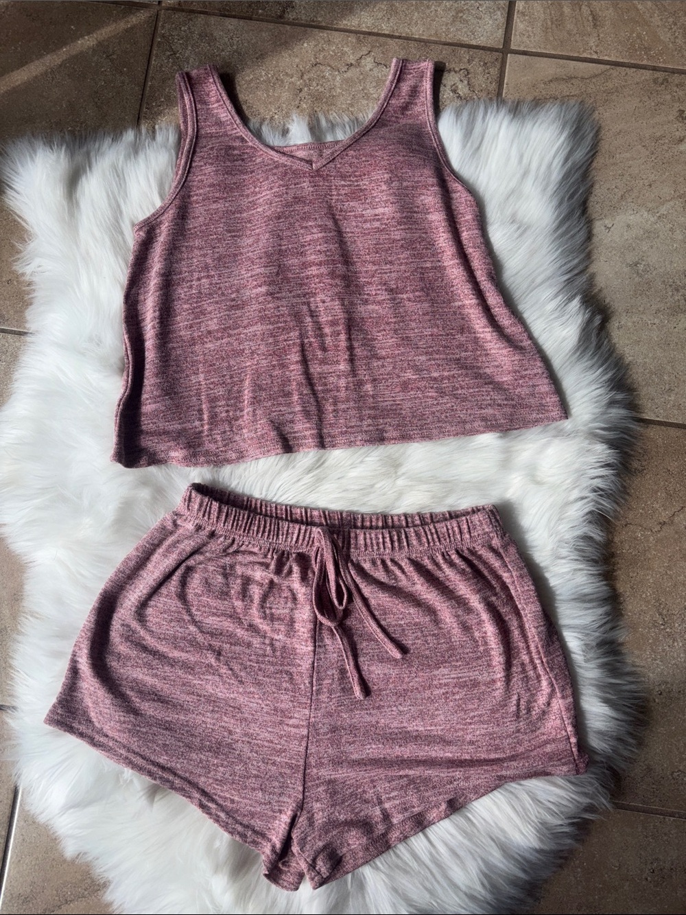Cozy Two-Piece Sleep Set - Dusty Rose